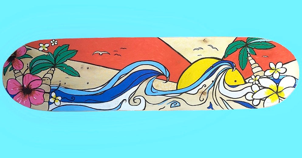 Design a skateboard deck using POSCA Paint Pens – Colourverse