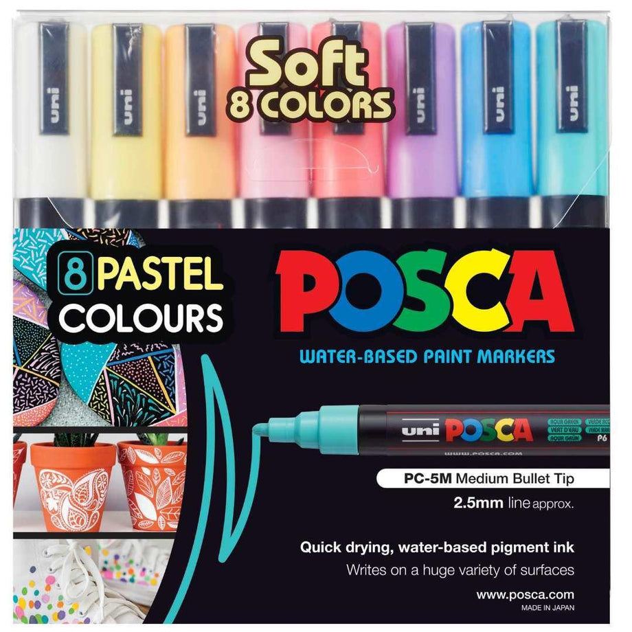 Posca Paint Pen Set - Pastel PC-5M