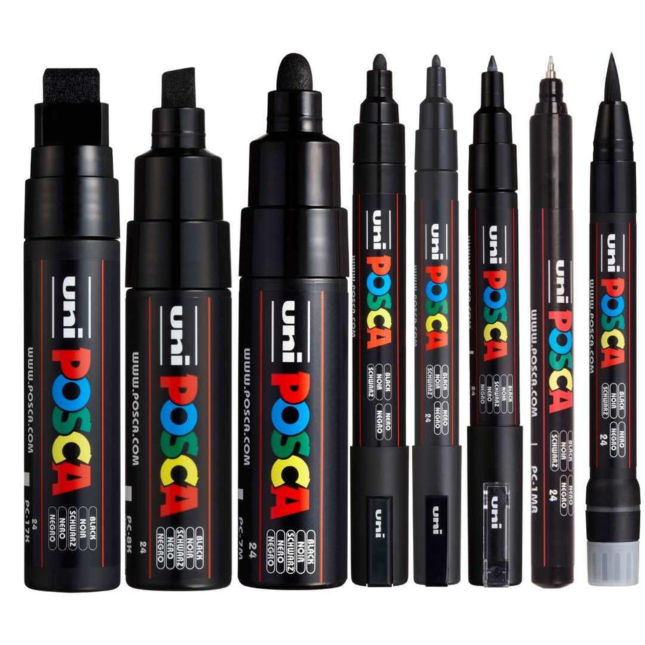 Posca Pencils - Uni Paint Marker Pen-extra Art Tip-15mm 8 Colors