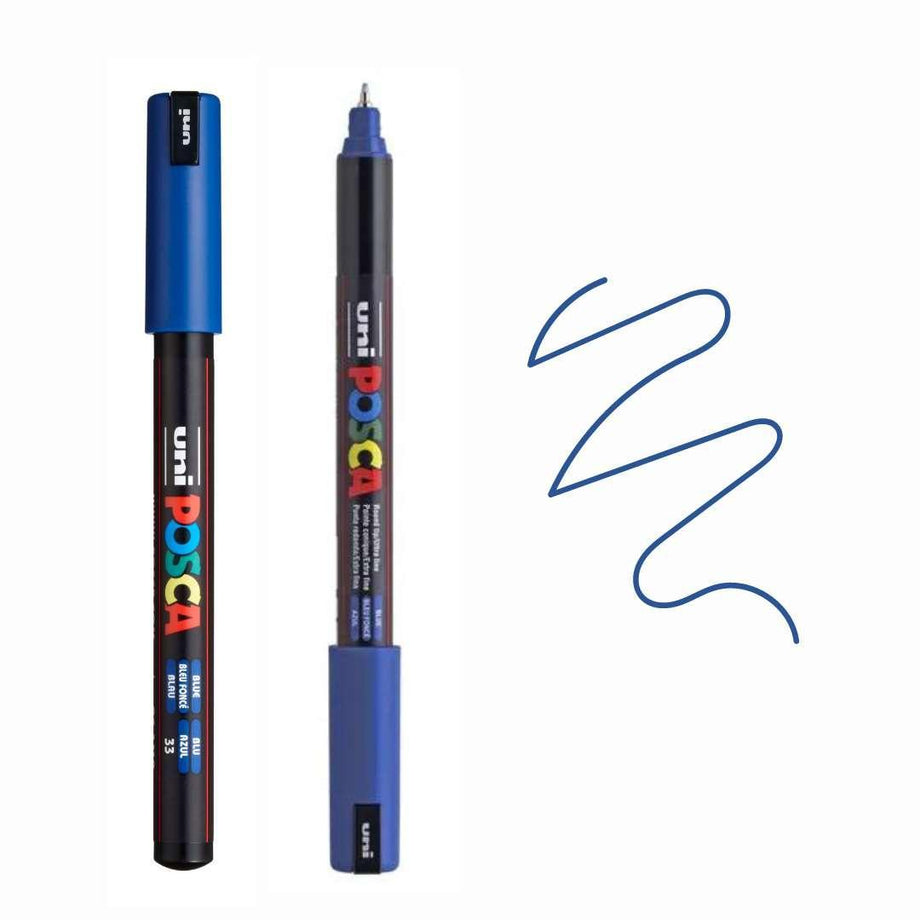 Posca PC-1MR Ultra-Fine Tip Metallic Blue Paint Marker