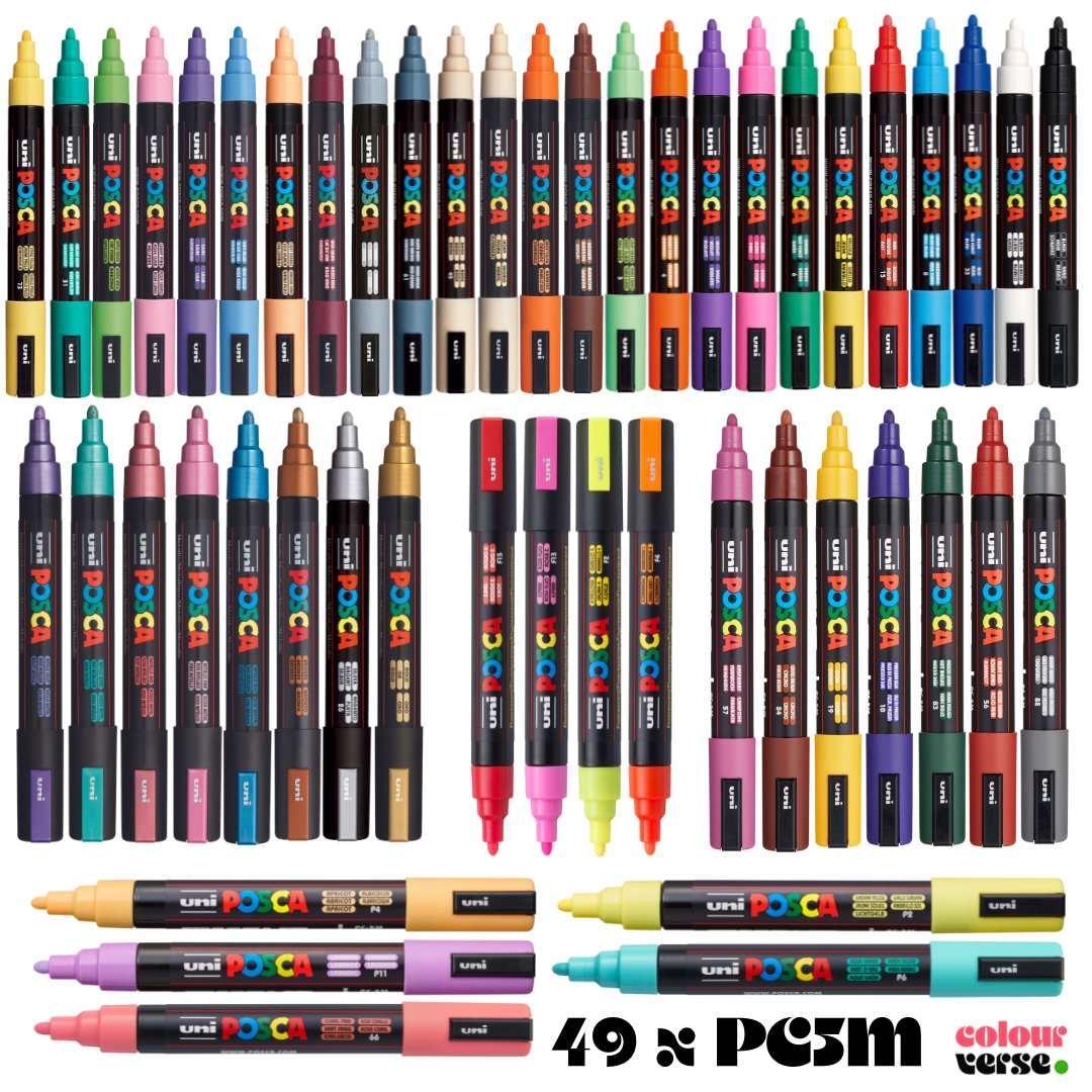 POSCA, PC5M Paint Pen, FULL SET of 49, Colourverse, Australia